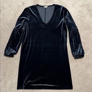 Madewell Midnight Velvet Long Sleeve Dress